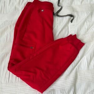 Pop Red FIGS Zamora Jogger Scrub Pants